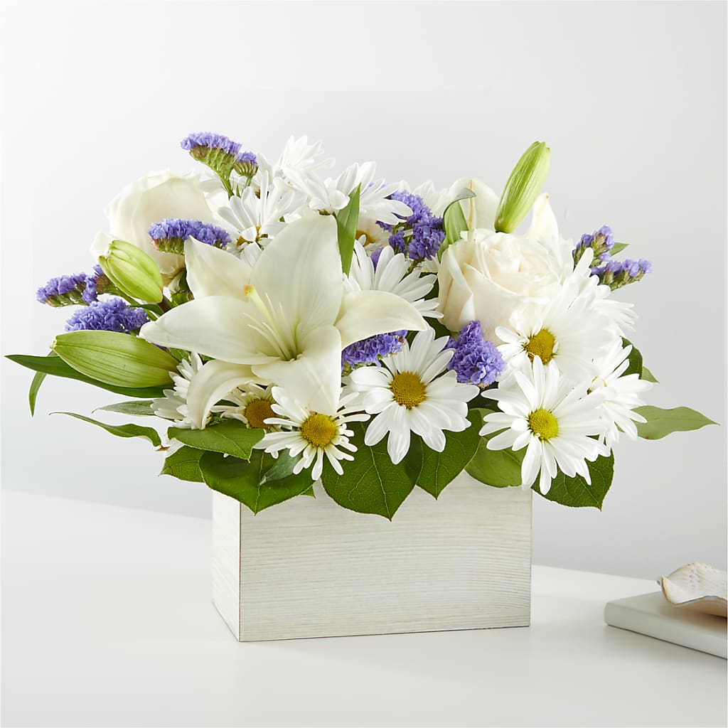 Beyond Blue Box Bouquet – Fox Run Florist, Pinellas Park FL