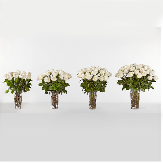 Long Stem White Rose Bouquet – Fox Run Florist, Pinellas Park FL
