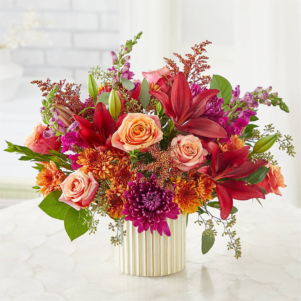 Burgundy Landscape Bouquet – Fox Run Florist, Pinellas Park FL