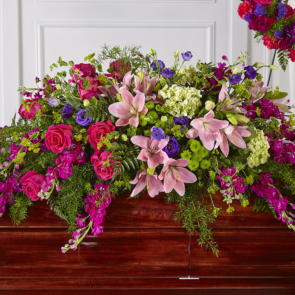 Radiant Tribute Casket Spray – Fox Run Florist, Pinellas Park FL