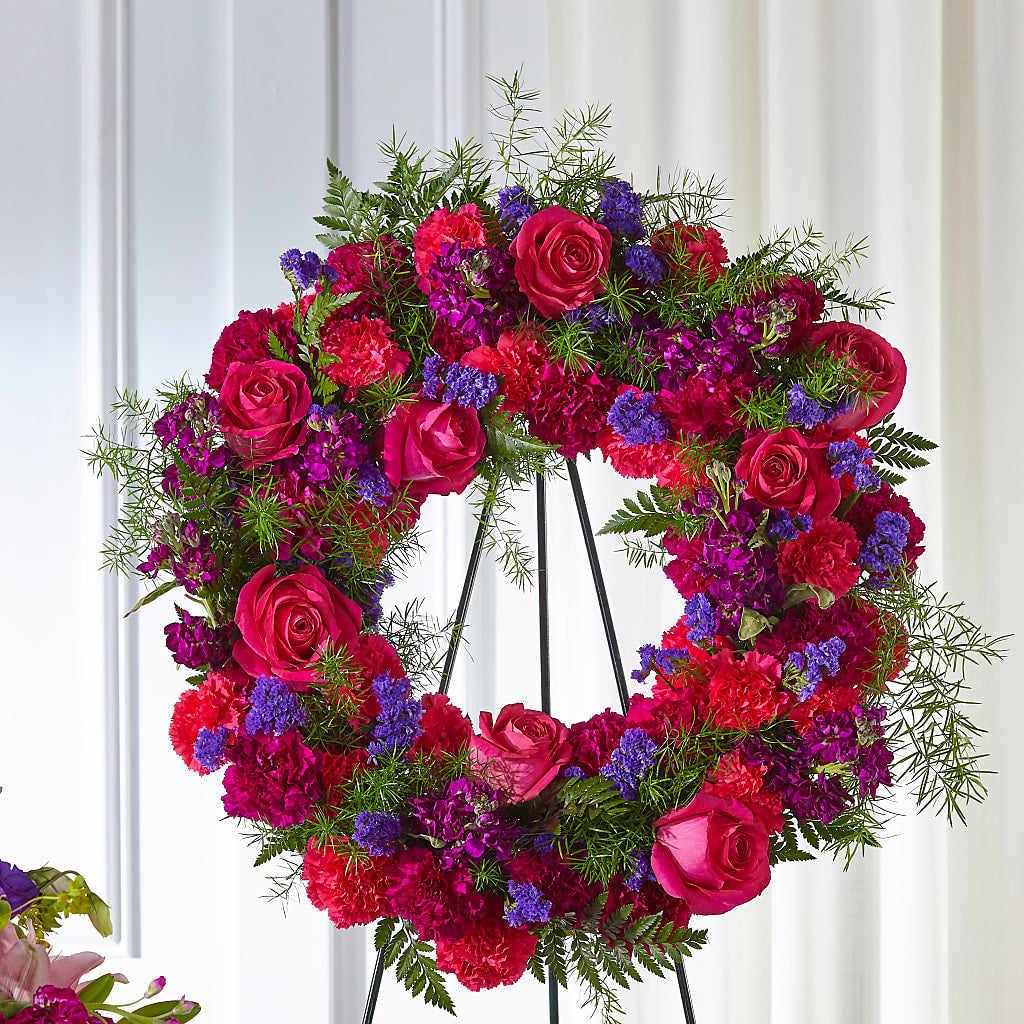 Calming Colors Wreath – Fox Run Florist, Pinellas Park FL
