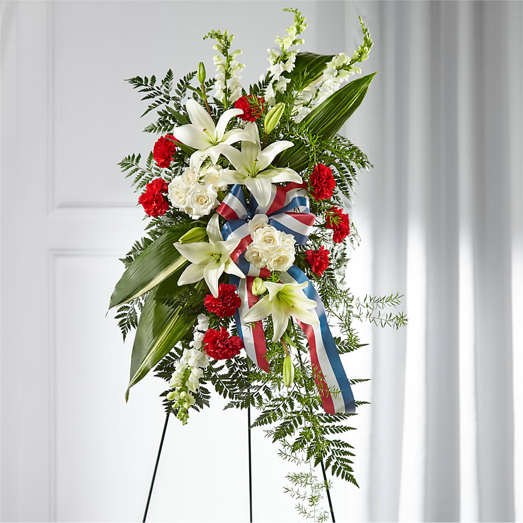Stars of Life Standing Spray – Fox Run Florist, Pinellas Park FL