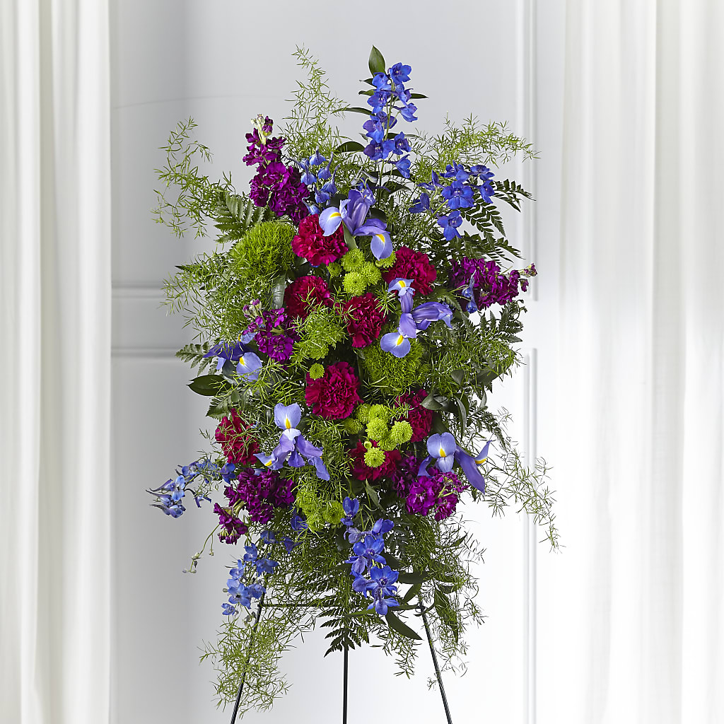 Heavenly Skies Standing Spray – Fox Run Florist, Pinellas Park FL