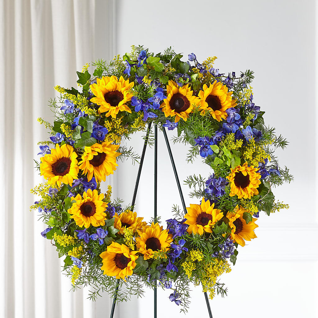 Bright Rays Wreath – Fox Run Florist, Pinellas Park FL