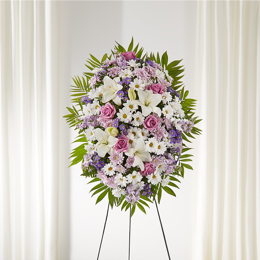 Surrounded by Love Standing Spray – Fox Run Florist, Pinellas Park FL