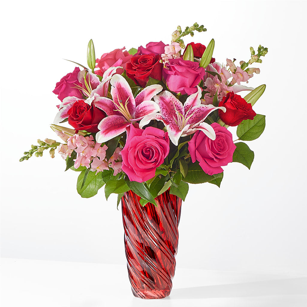 Always You Bouquet with Luxe Swirl Vase – Fox Run Florist, Pinellas Park FL