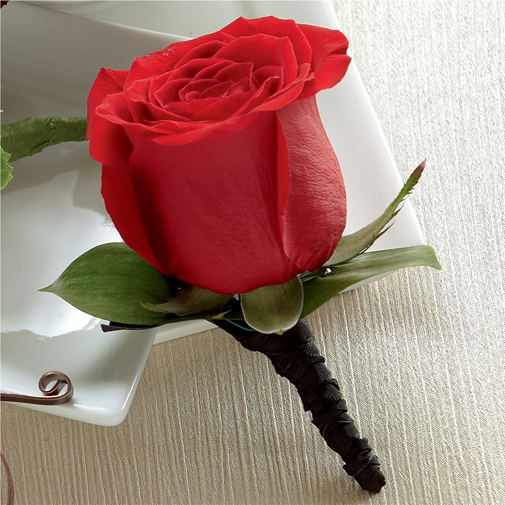 Red Rose Boutonniere – Fox Run Florist, Pinellas Park FL
