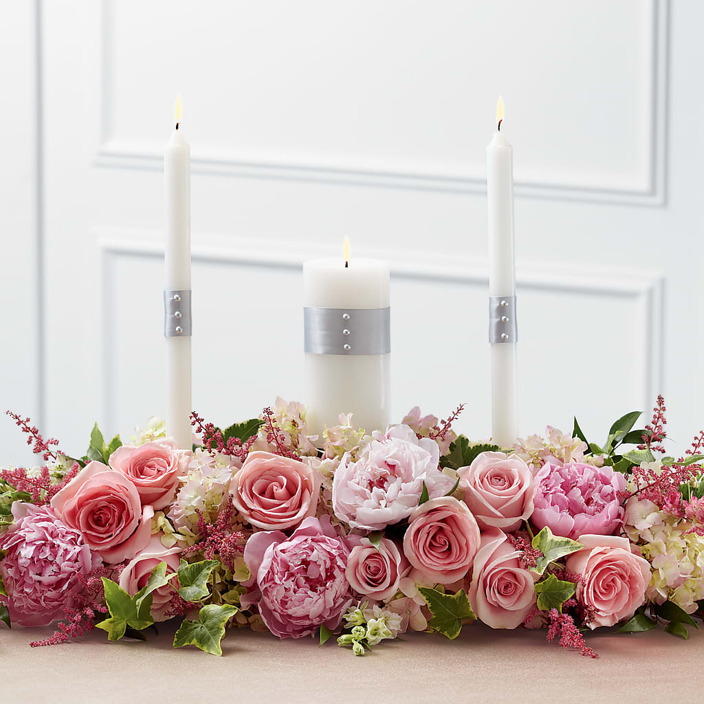 Worldwide Romance Unity Candle Arrangement – Fox Run Florist, Pinellas Park FL