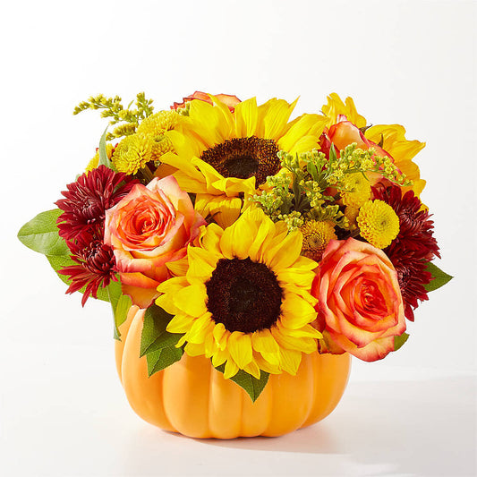 Golden Gourd Pumpkin Bouquet –  Fox Run Florist, Pinellas Park FL