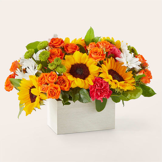 Sun-drenched Blooms Box Bouquet –  Fox Run Florist, Pinellas Park FL