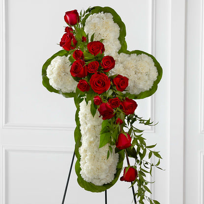 Floral Cross Easel –  Fox Run Florist, Pinellas Park FL