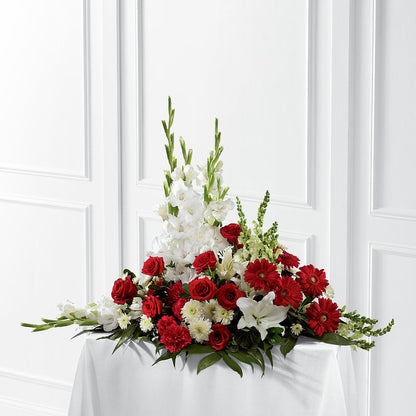 Crimson & White Arrangement –  Fox Run Florist, Pinellas Park FL