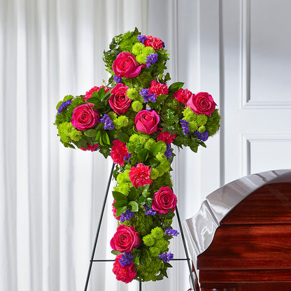 Tribute Rose Floral Cross –  Fox Run Florist, Pinellas Park FL