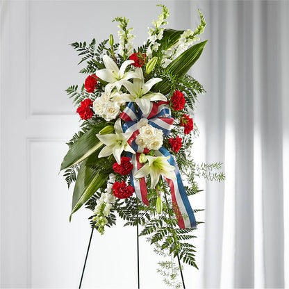 Stars of Life Standing Spray –  Fox Run Florist, Pinellas Park FL