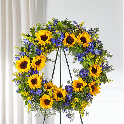 Bright Rays Wreath –  Fox Run Florist, Pinellas Park FL