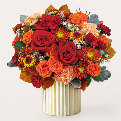 Merlot Bouquet with Ivory Vase –  Fox Run Florist, Pinellas Park FL